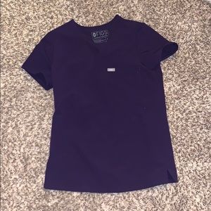 purple one picked figs scrub top